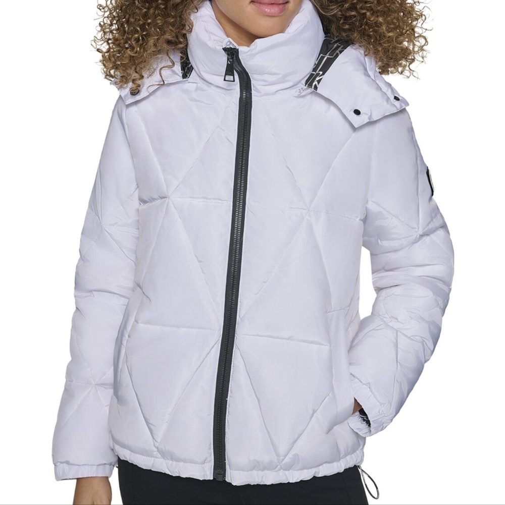 NWT Karl Lagerfeld White Quilted Jacket